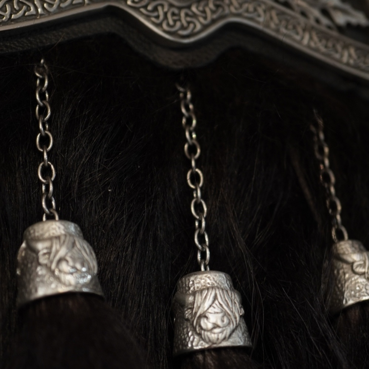 Highland cow black dress sporran bells