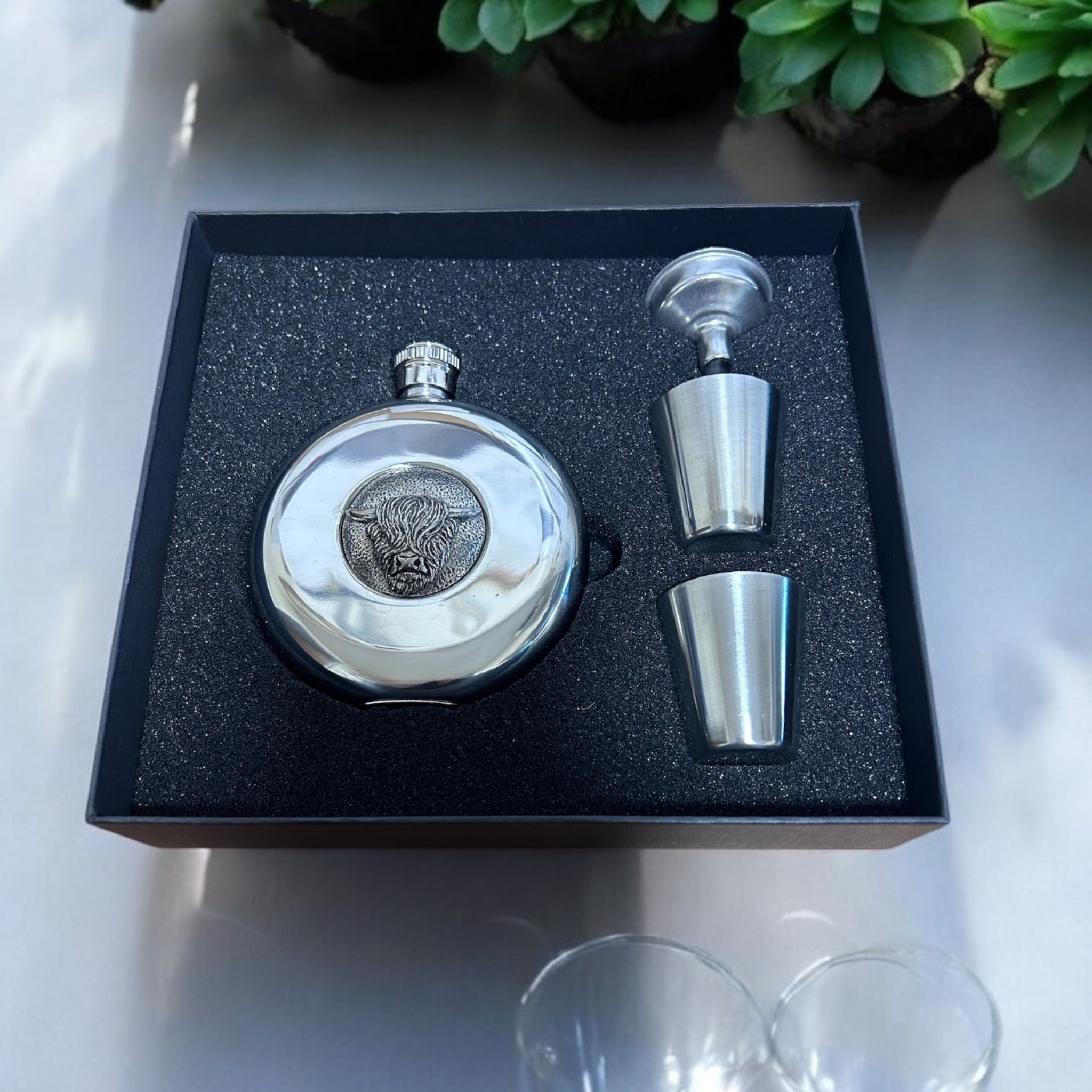 Highland Cow Hip Flask