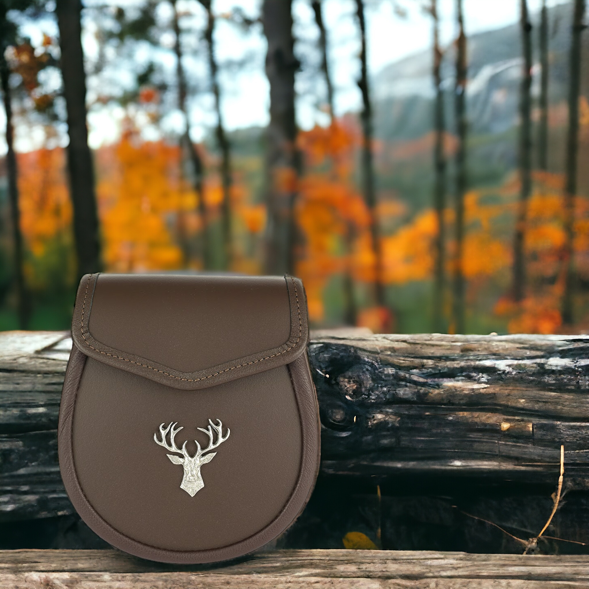 Leather Daywear with Scottish Stag Badge
