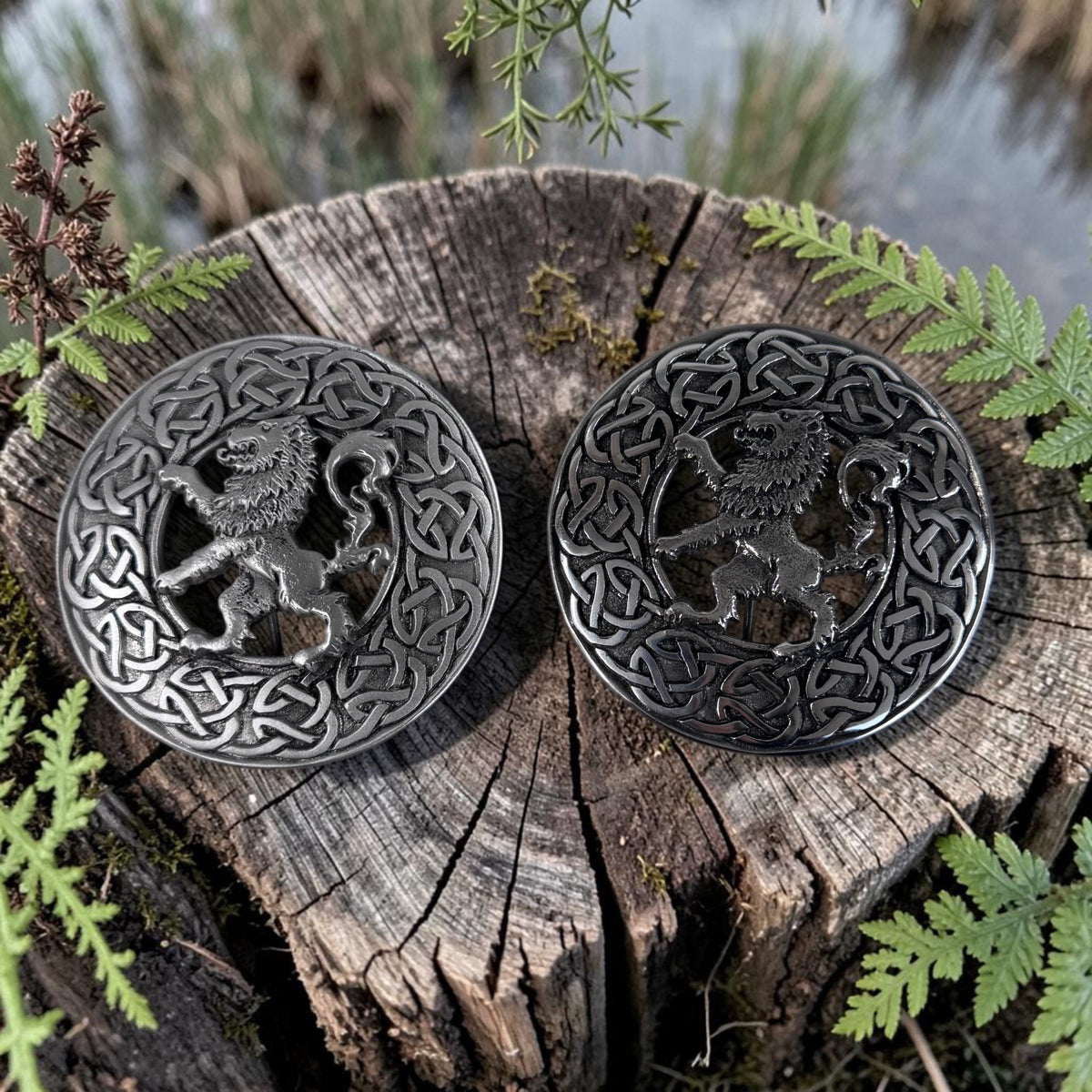 Scottish Plaid Brooches