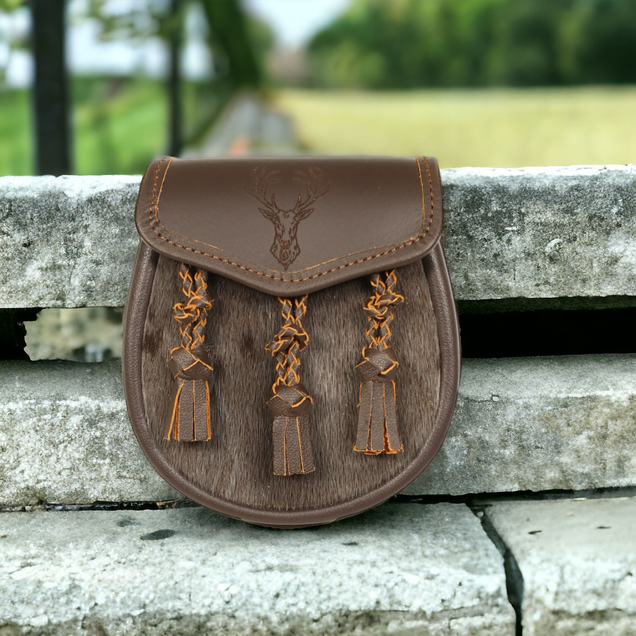 Scottish Stag Engraved Seal Sporran