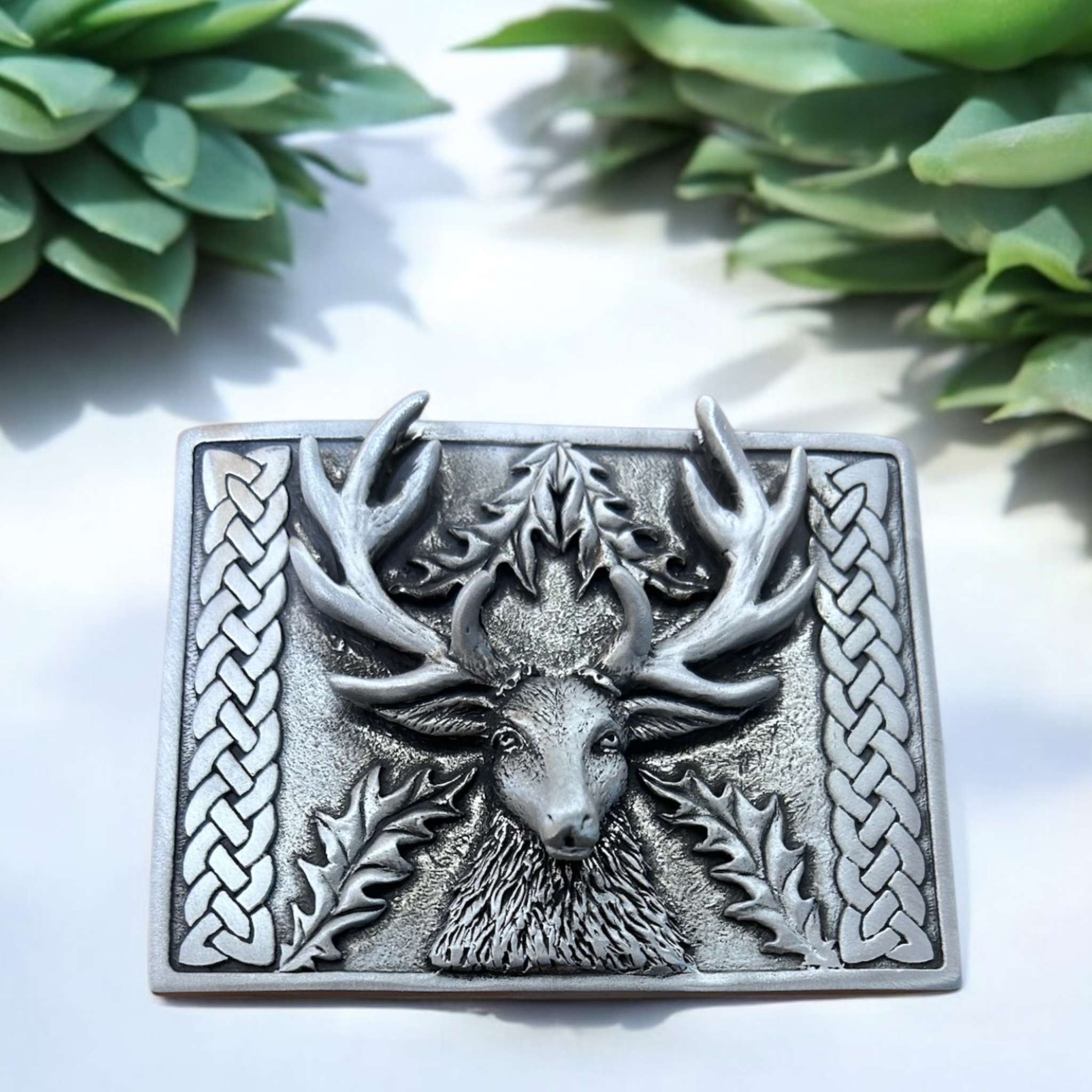 Scottish Stag Kilt Belt Buckle Antique