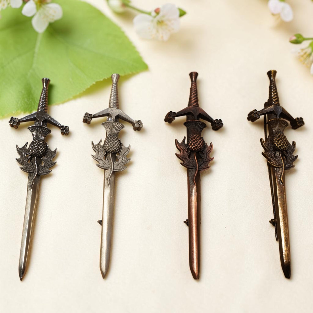 Traditional Scottish Thistle Kilt Pins for kilts