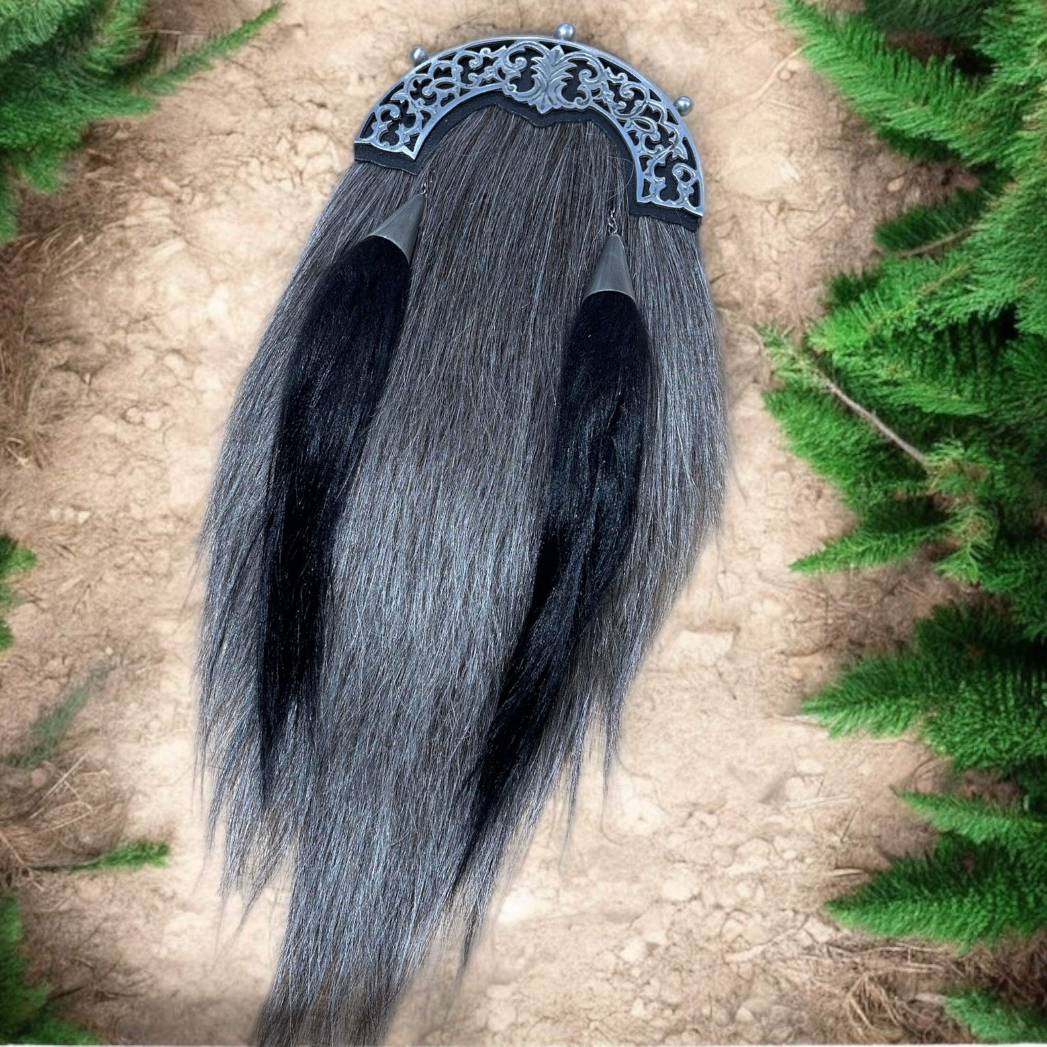 Vintage Grey Goat Hair Sporran
