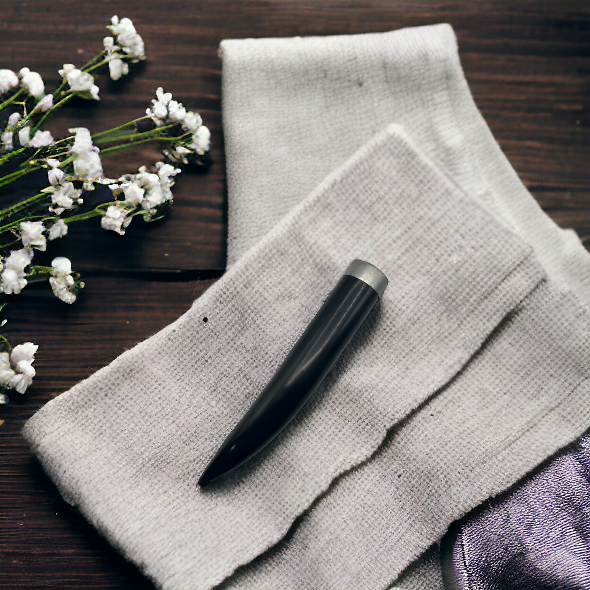 Buffalo Horn Kilt Pin with Antique Tip