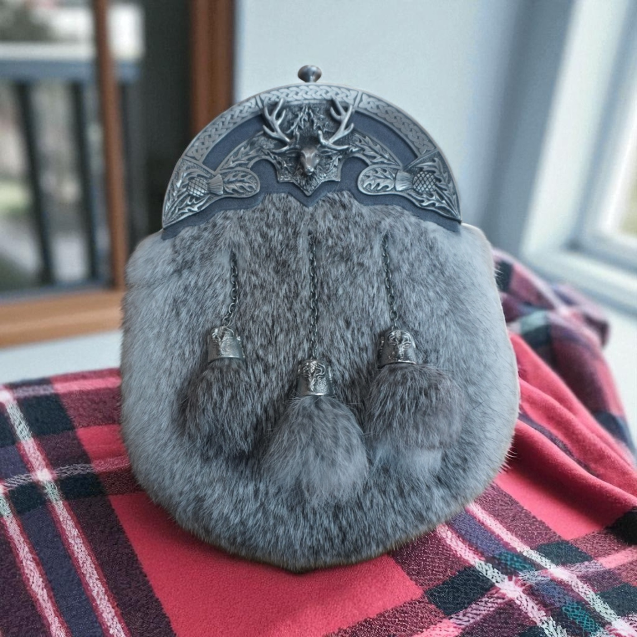 Chinchilla 3D Stag Dress Sporran