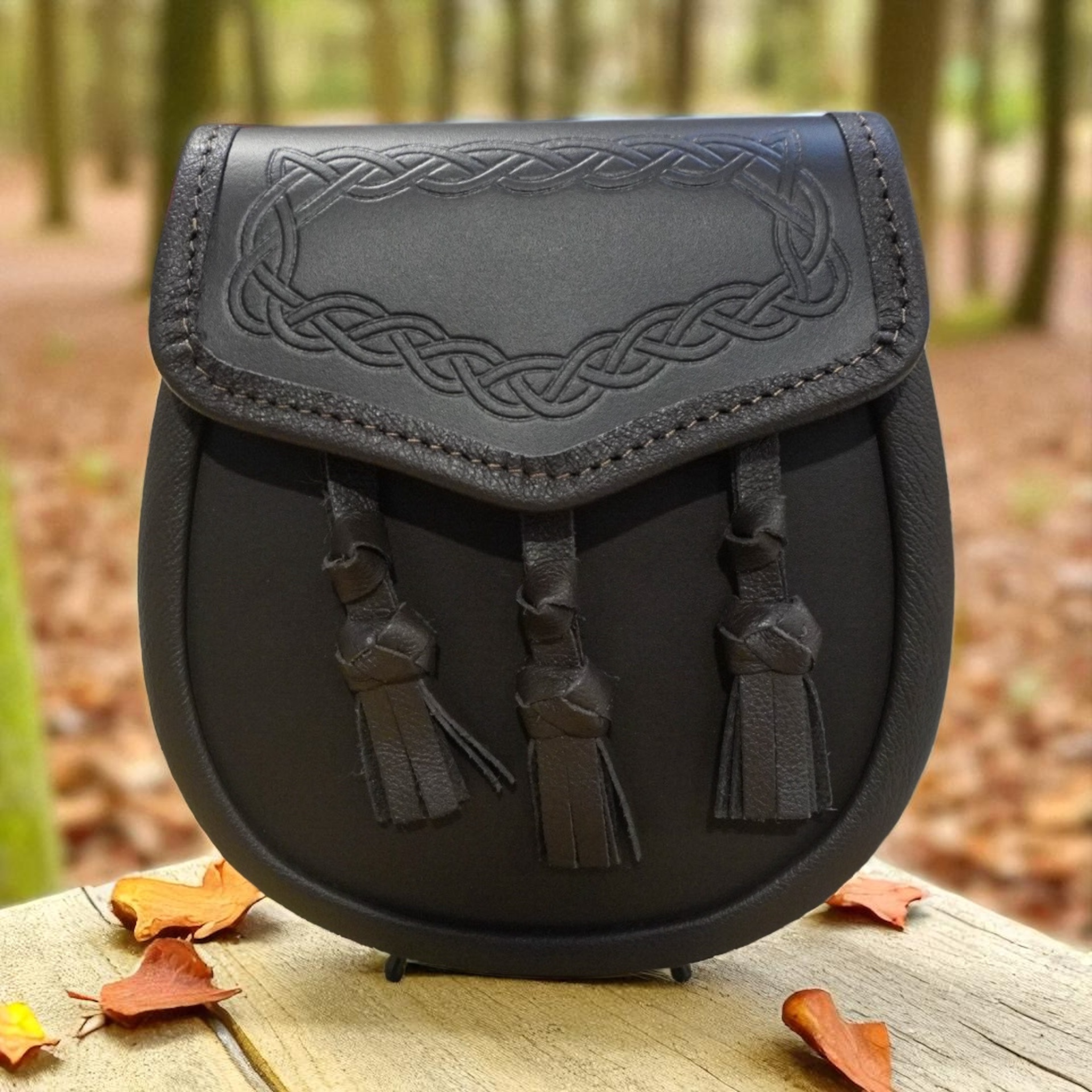Leather Daywear Celtic Embossed Sporran
