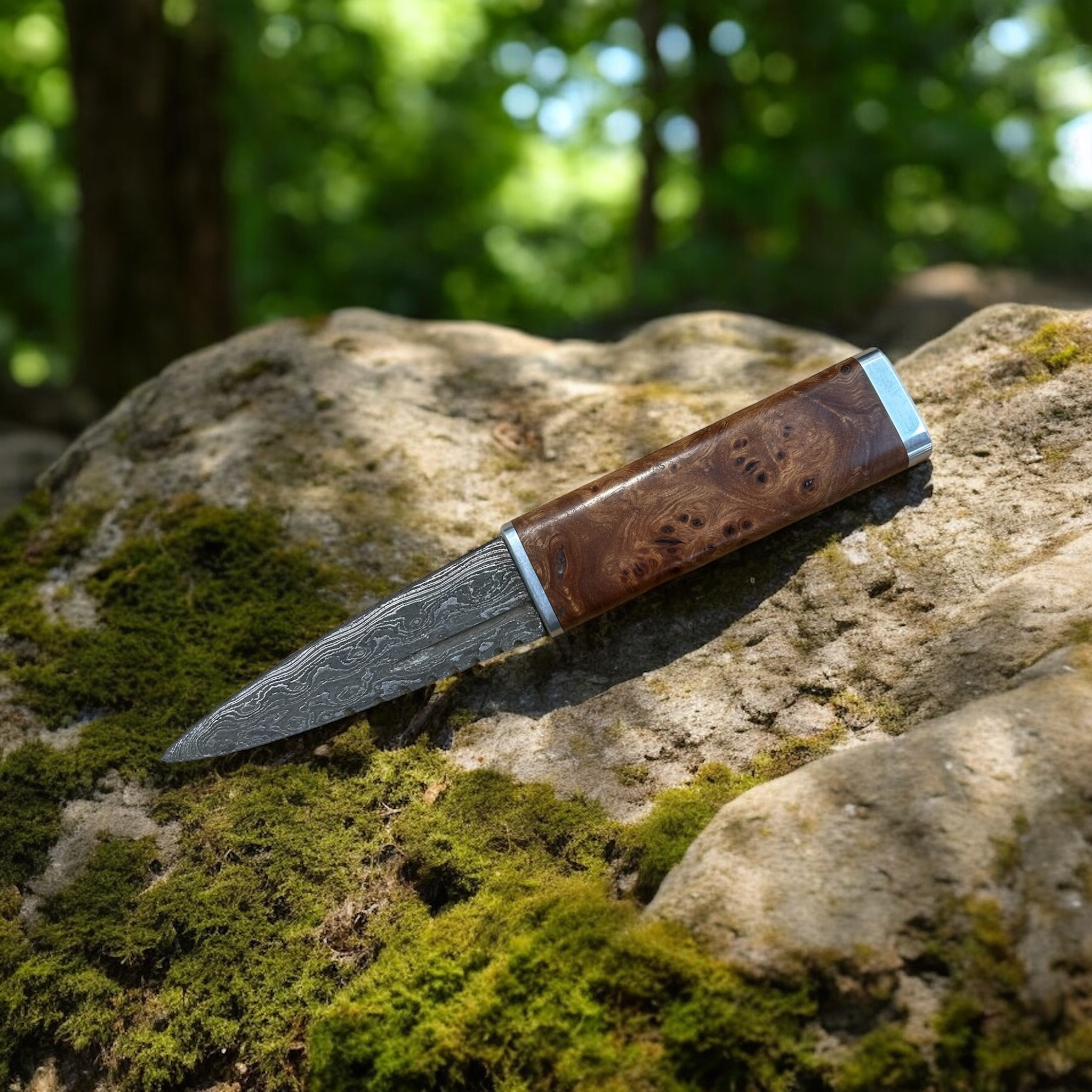 Chrome Elmburr Elm Wood Sgian Dubh