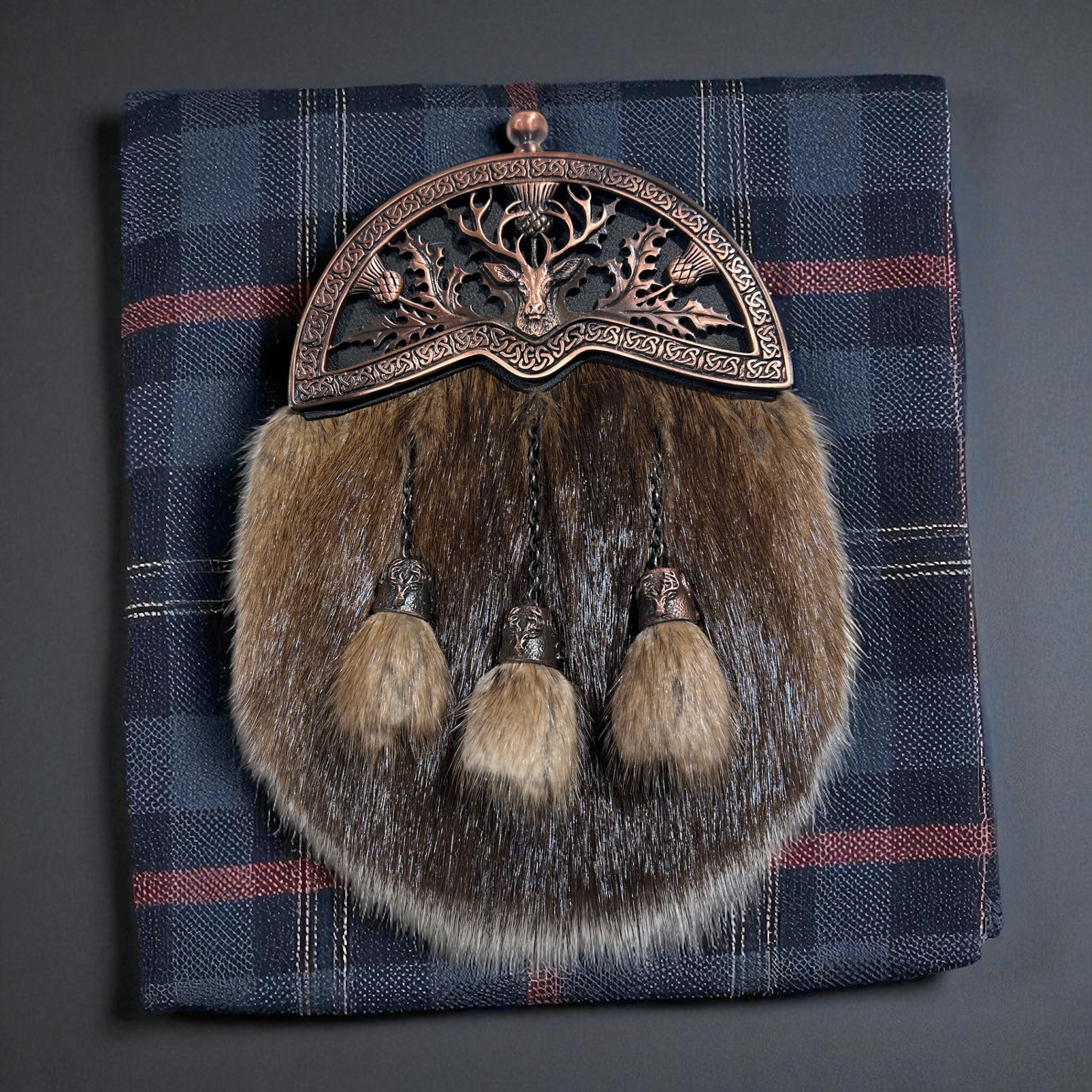 Musquash Copper Stag Dress Sporran 