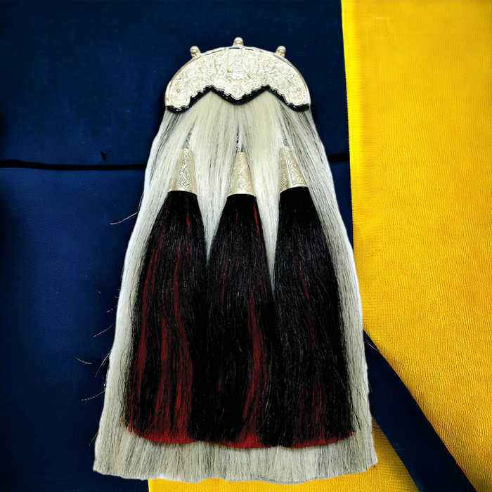 Royal Scots Dragoon Guards Military Grey Horse Hair Sporran 3 tassels main image 0