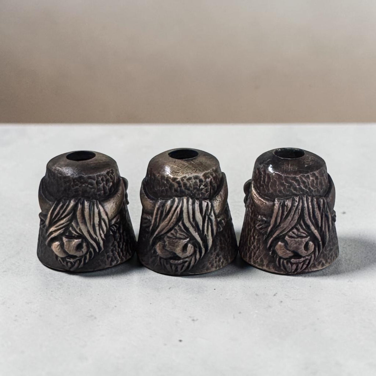 highland cow sporran bells antique brass
