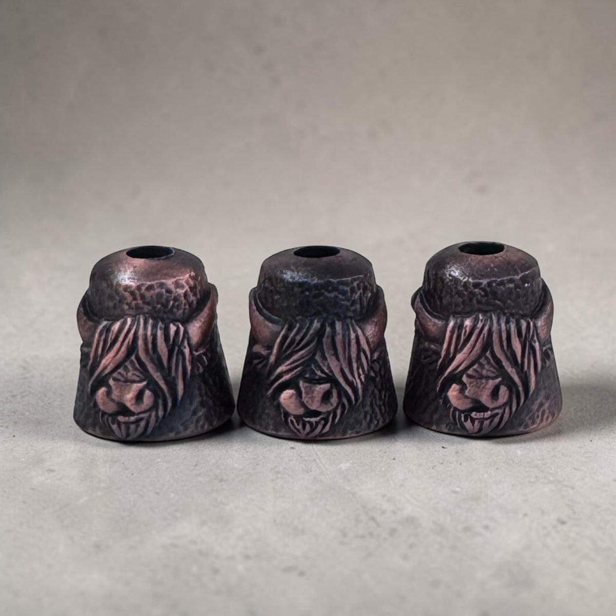 Highland cow sporran bells copper