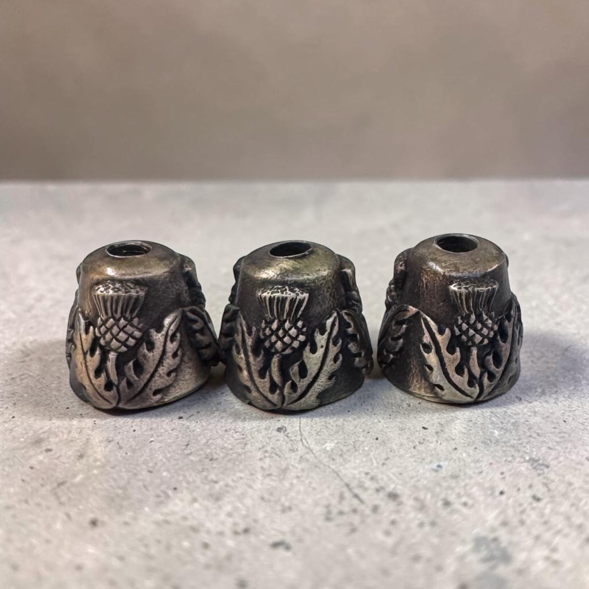 sporran thistle bells antique brass