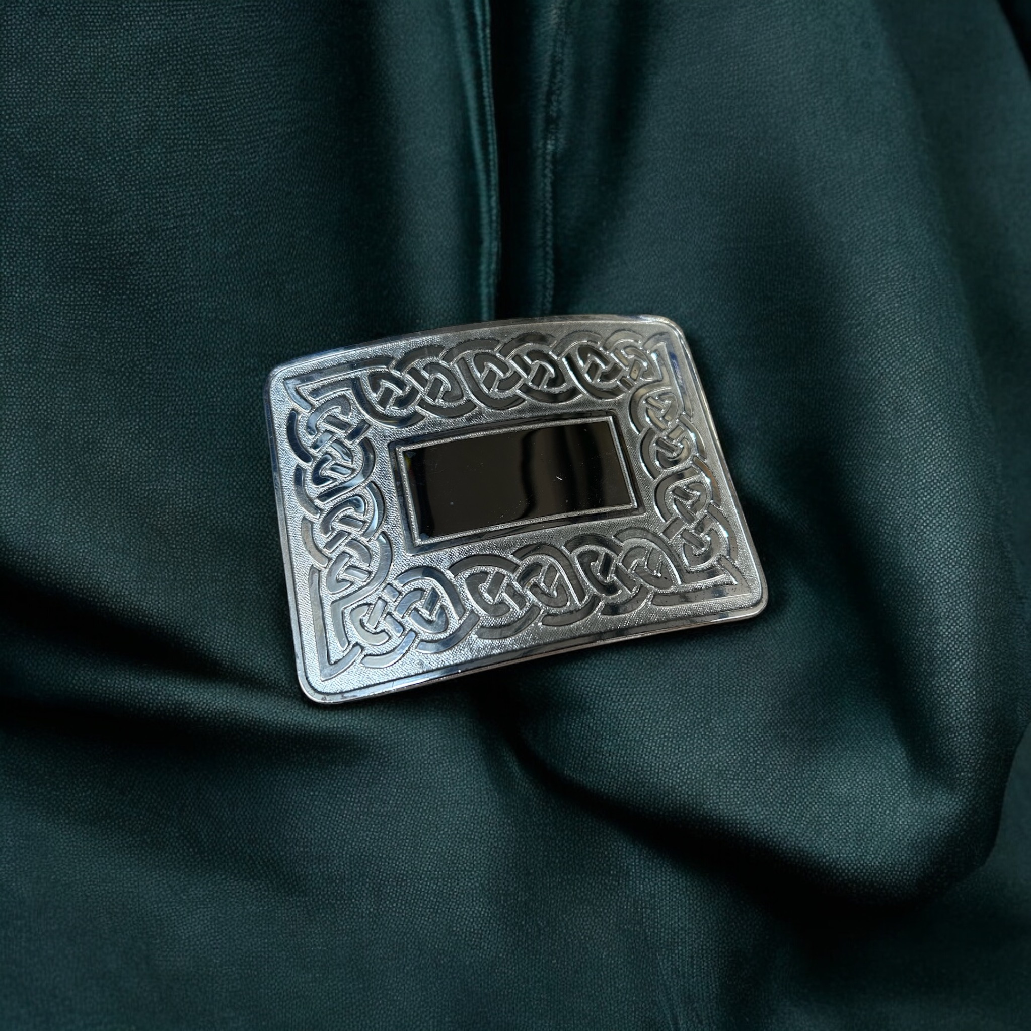 Celtic weave belt buckle