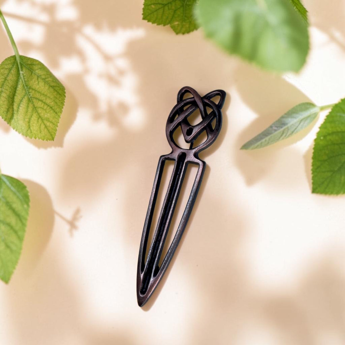 celtic interlaced kilt pin copper